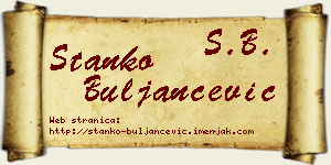 Stanko Buljančević vizit kartica
